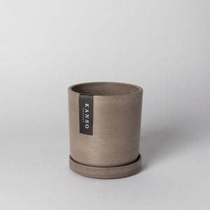 7" & 4" Signature Planters & Saucer | Earth Tones: Tatami Sand / 7" Only