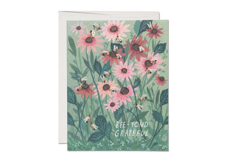 Bee-yond Grateful thank you greeting card