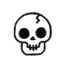 Load image into Gallery viewer, These Are Things - Skull Embroidered Sticker Patch: 1" x 1"
