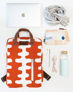 MAIKA - Zippered Backpack, Echo Tangerine