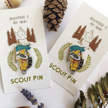 Load image into Gallery viewer, Scout Adventure Hard Enamel Lapel Pin, 1.25" Wide
