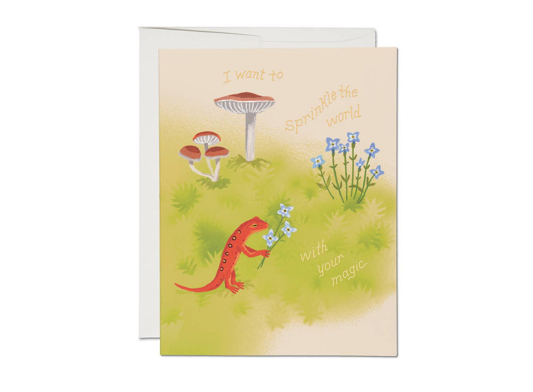 Gecko I want to sprinkle the world with your Magic Friendship card