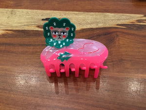 Lion Pink Hair Claw Clip
