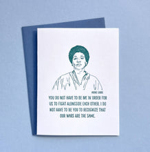 Load image into Gallery viewer, Blackbird Letterpress - Audre Lorde letterpress card

