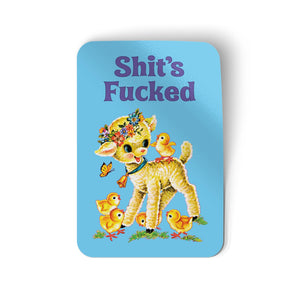 Badge Bomb - Shit's Fucked Baby Deer Sticker