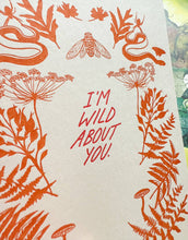 Load image into Gallery viewer, Blackbird Letterpress - I'm Wild About You card
