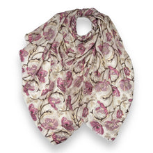Load image into Gallery viewer, Summer poppy flower print scarf
