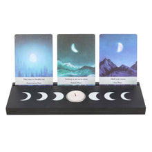 Load image into Gallery viewer, Black Moon Phase Tarot Card Stand Tealight Holder
