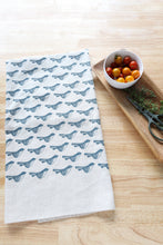 Load image into Gallery viewer, The High Fiber - Bird Kitchen Towel, Handprinted Bird Tea Towel: Black on Natural
