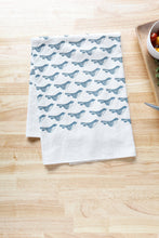 Load image into Gallery viewer, The High Fiber - Bird Kitchen Towel, Handprinted Bird Tea Towel: Black on Natural
