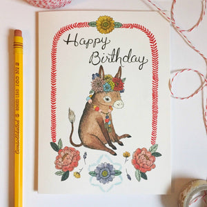 Birthday Burro Greeting Card