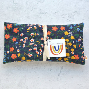 Weighted Eye Pillow in Wildwood Garden Navy Canvas