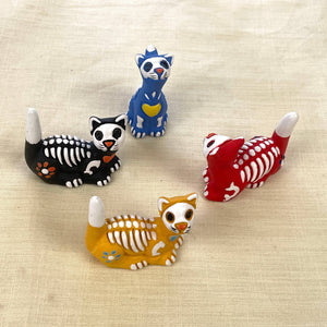 Ceramic Skelly Cats, Peru