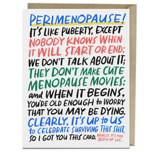 Load image into Gallery viewer, It's Like Puberty Menopause Card
