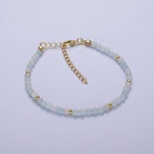 Load image into Gallery viewer, Handmade Blue Moonstone / Yellow Citrine Bead Bracelet 6.5&quot;
