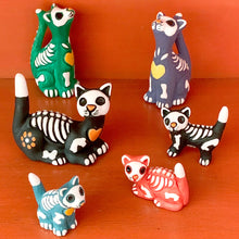 Load image into Gallery viewer, Ceramic Skelly Cats, Peru
