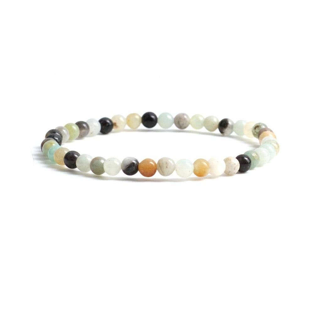 Earths Elements Wholesale - Crystal Bracelet - 4mm Amazonite, pack of 5