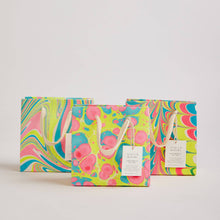Load image into Gallery viewer, Hand Marbled Gift Bags (Small) - Neon
