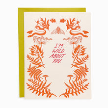 Load image into Gallery viewer, Blackbird Letterpress - I'm Wild About You card
