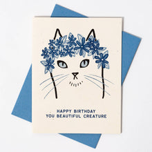 Load image into Gallery viewer, Happy Birthday You Beautiful Creature - Risograph Card
