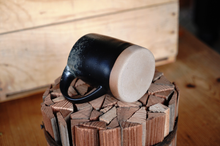 Load image into Gallery viewer, Black and Tan Stoneware Style Mug

