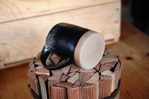 Black and Tan Stoneware Style Mug