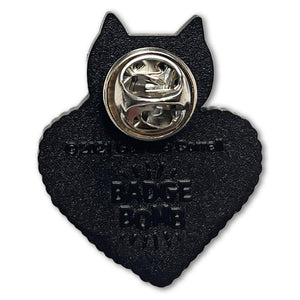 I Hate You The Least Cat Valentine's Day Heart Enamel Pin