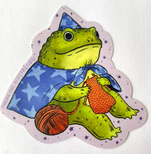 Load image into Gallery viewer, Marika Paz Illustration - Frog Wizard Sticker

