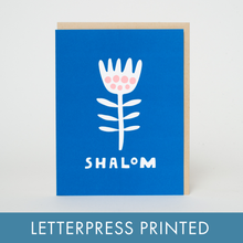 Load image into Gallery viewer, Egg Press Manufacturing - Shalom Flower Letterpress Greeting Card by Suzy Ultman: Paper tab
