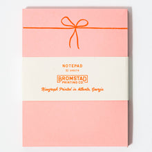 Load image into Gallery viewer, Bromstad Printing Co. - Bow - Risograph Small Notepad
