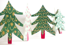 Load image into Gallery viewer, Christmas Trees Concertina Garland
