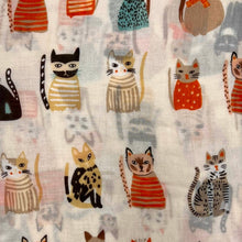 Load image into Gallery viewer, Cats wearing hats print scarf
