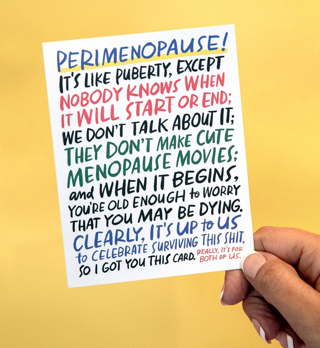 It's Like Puberty Menopause Card – Maker's Loft Boutique