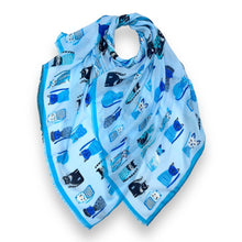 Load image into Gallery viewer, Cats wearing hats print scarf
