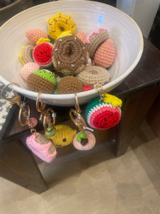 Crochet Bag Charm Keychain