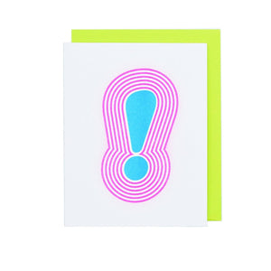 Exclamation (!) Bubble Letters - Risograph Greeting Card