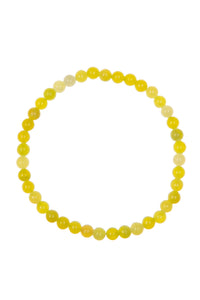 Lemon Jade Stone Beaded Bracelet: 4MM