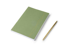 Load image into Gallery viewer, A5 Lined Notebooks in Mid-Green, Ruled Notepads, Stationery

