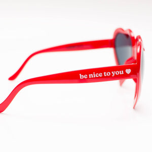 Wokeface - Heart Sunglasses: Baby Pink