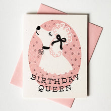 Load image into Gallery viewer, Birthday Queen Dog - Risograph Card
