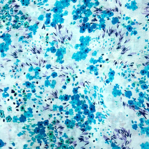 Summer colour Mimosa flower prints on medium weight scarf