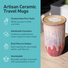 Load image into Gallery viewer, Nova Ceramics Travel Mugs - Jupiter Ceramic Travel Cup – 16oz with Lid &amp; Sleeve

