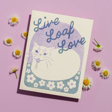 Load image into Gallery viewer, Bromstad Printing Co. - Live Loaf Love - Risograph Greeting Card
