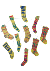 Festive Stockings Sewn Garland