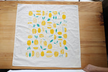 Load image into Gallery viewer, The High Fiber - *NEW Lemon Tea Towel, Handprinted in USA, Natural Cotton
