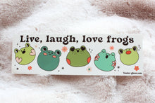 Load image into Gallery viewer, Live, Laugh, Love Frogs Bumper Sticker
