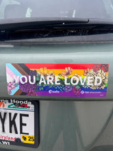 Load image into Gallery viewer, Transpainter - You Are Loved Rainbow Bumper Sticker | LGBTQ+ Pride Decal : Default
