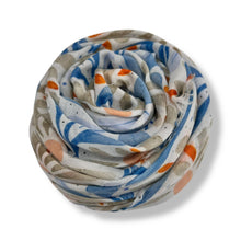 Load image into Gallery viewer, Daisy Flowers With Leaves Scarf - Yellow Blue
