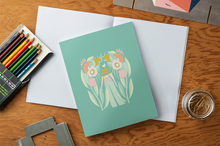 Load image into Gallery viewer, Garden Girl Medium Layflat Journal Notebook

