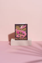 Load image into Gallery viewer, Stay Fierce Snake friendship greeting card
